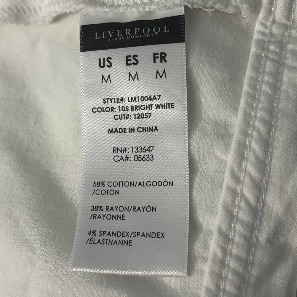Liverpool Los Angeles Classic Jean Jacket Bright White Size Medium - Picture 9 of 11